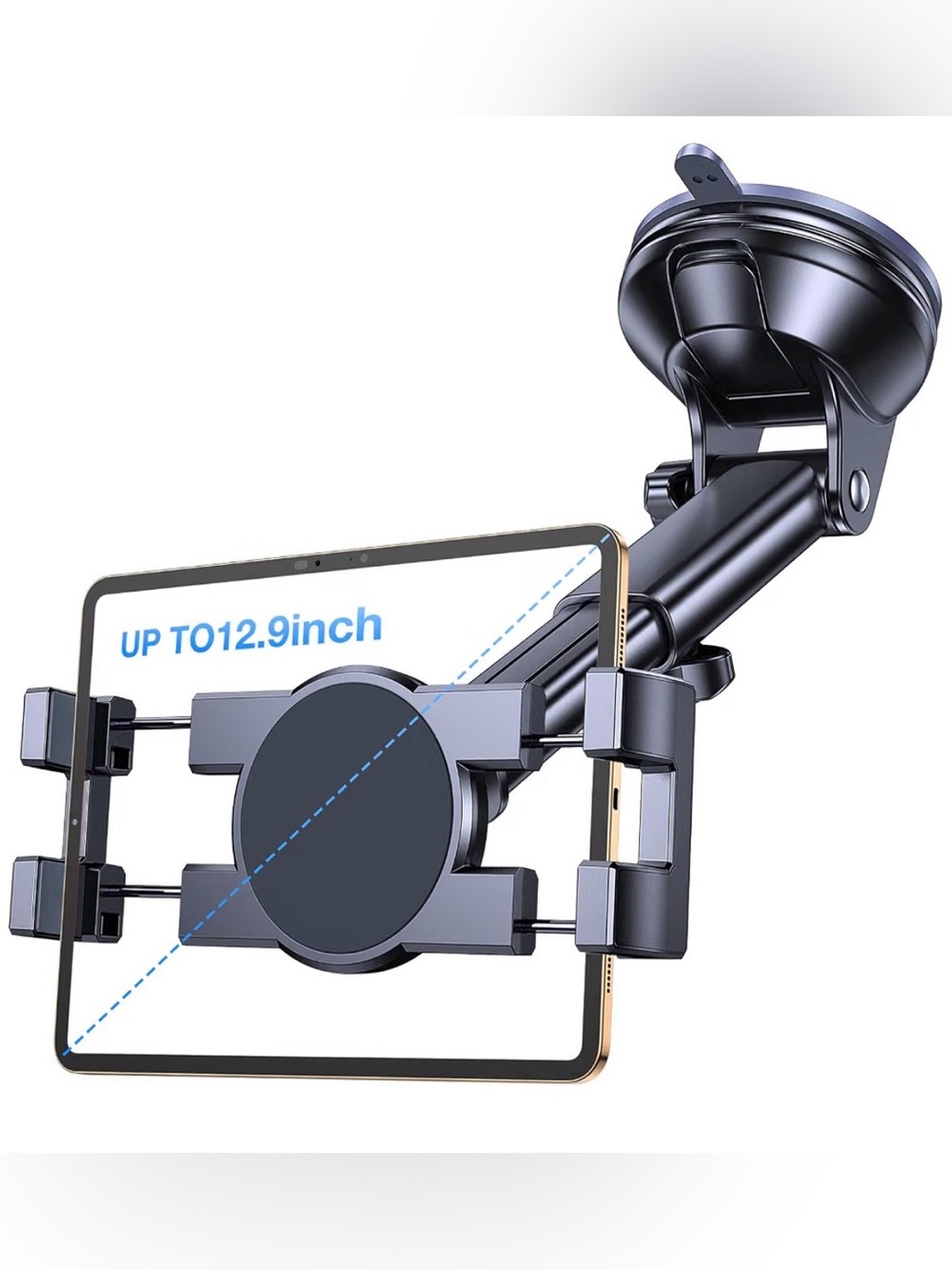 Tablet Holder For Car Ipad Holder For Car【Windshield+Dash】Suction Cup Ipad Mount